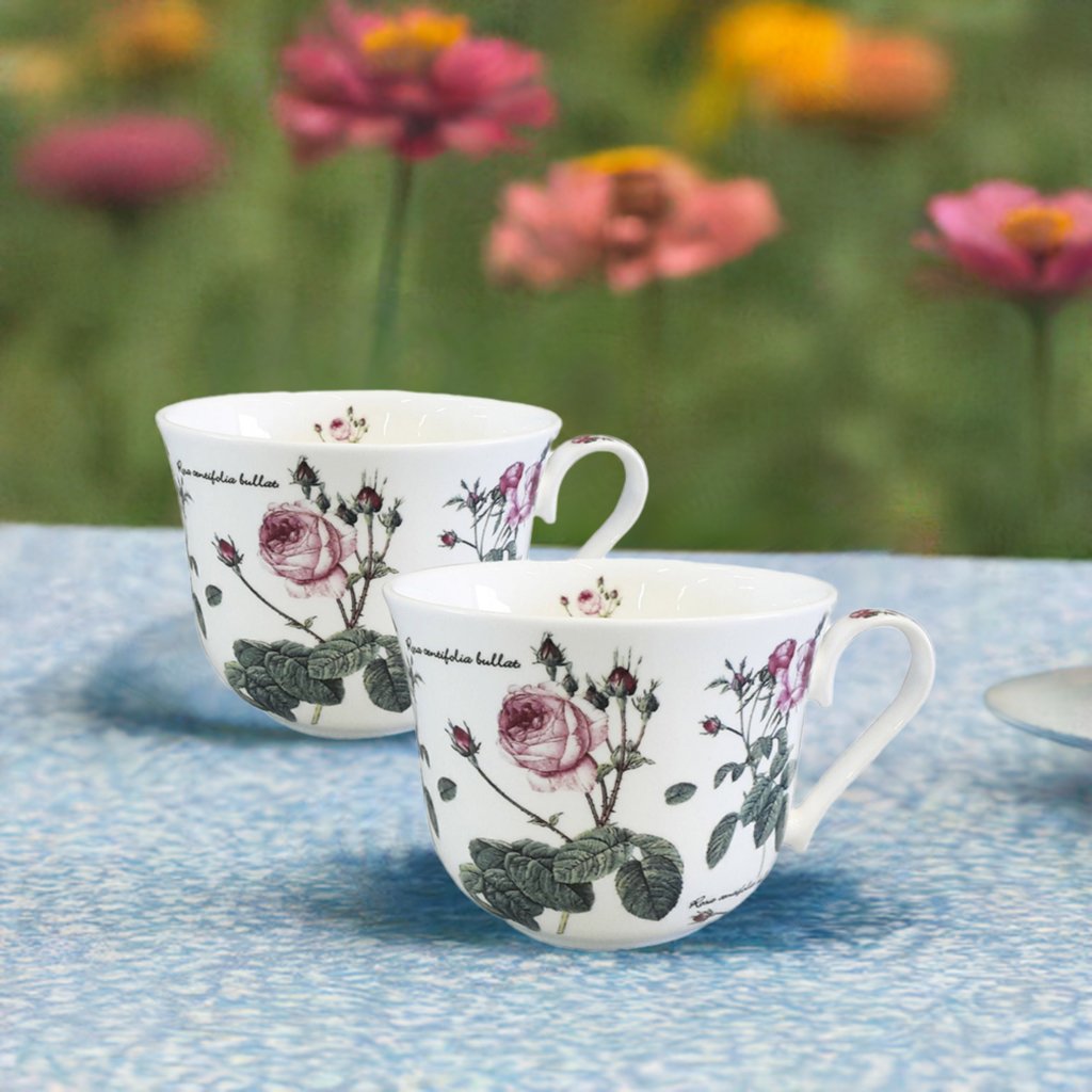 2er Set Jumbobecher Englische Rose 500ml - Jameson & Tailor