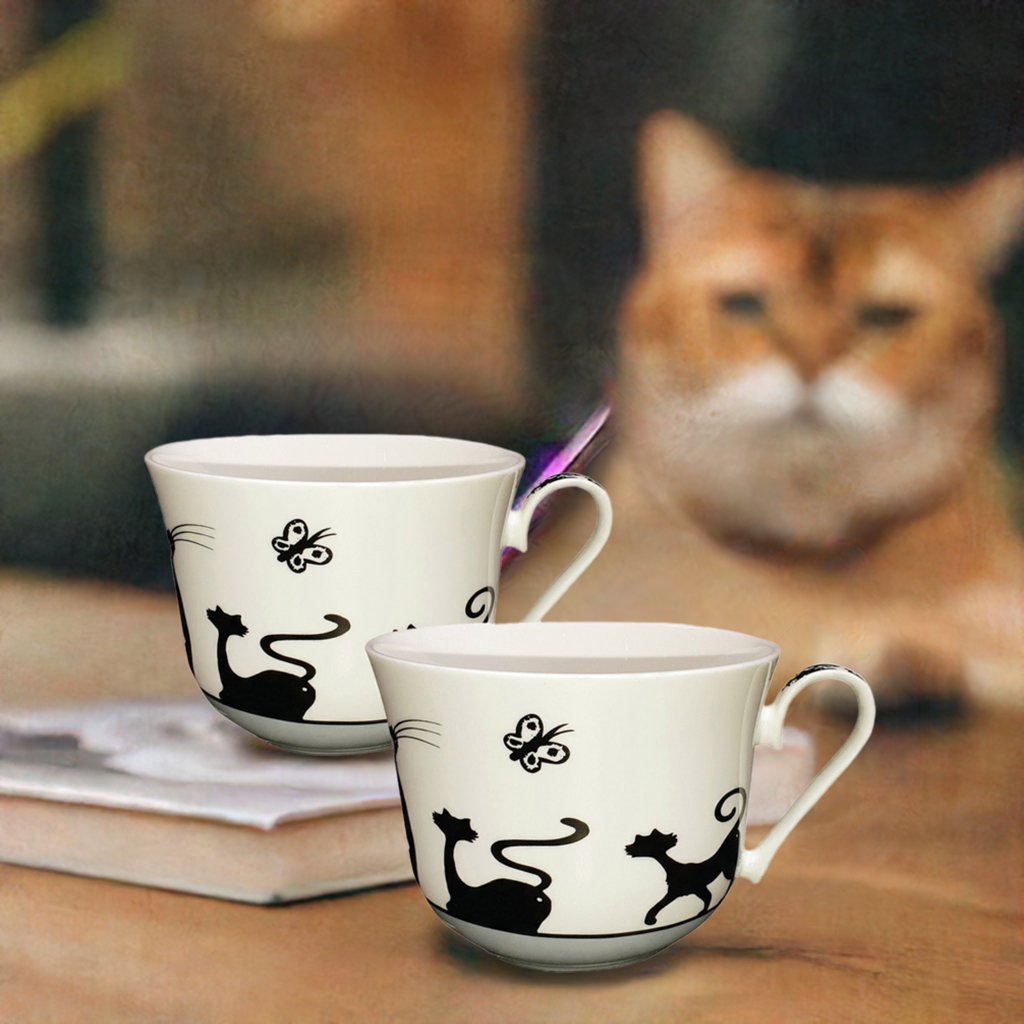 2er Set Jumbobecher Katzen 500ml - Jameson & Tailor