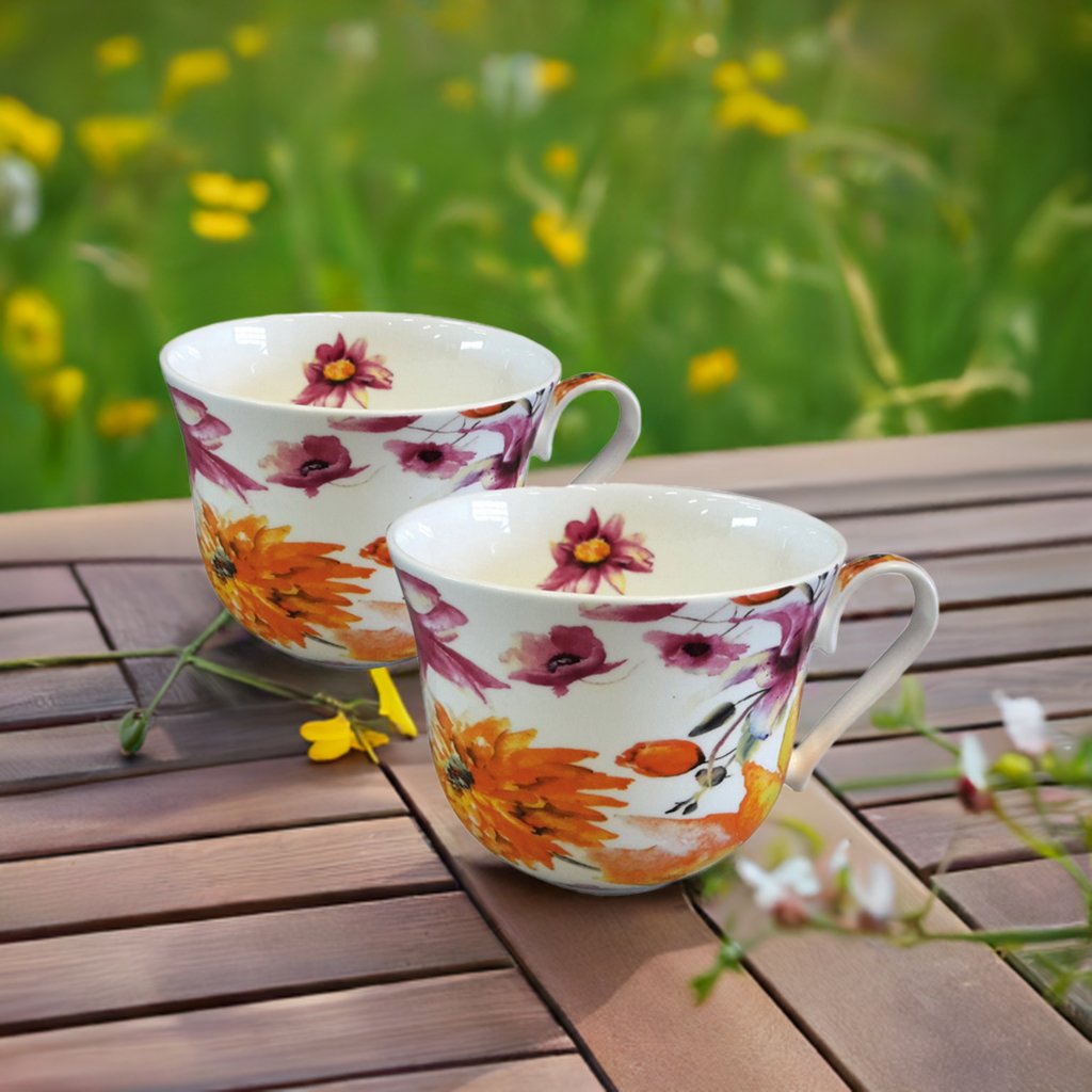 2er Set Jumbobecher Sommerwiese 500ml - Jameson & Tailor