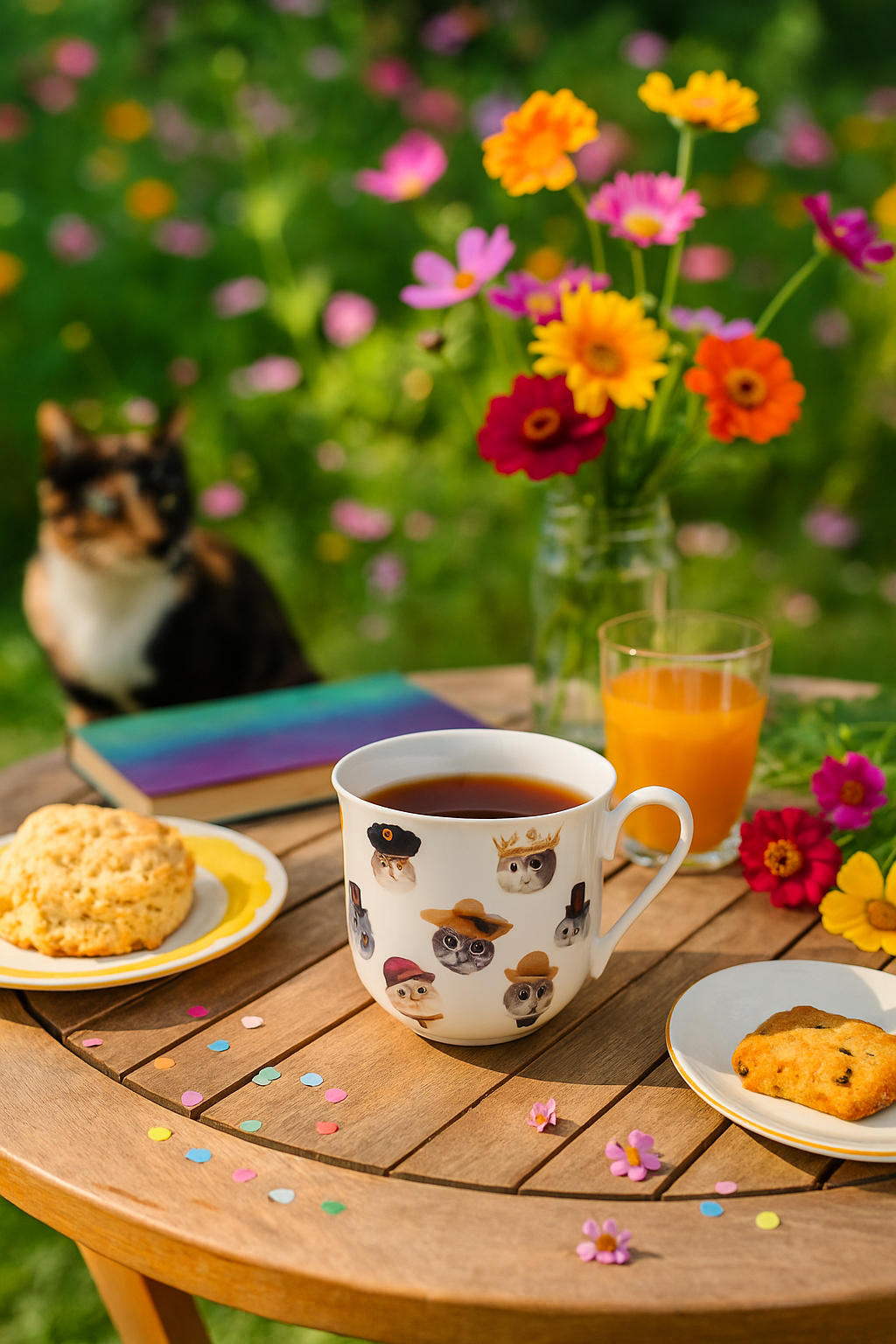 Jumbobecher Brillantporzellan Katzen 500ml