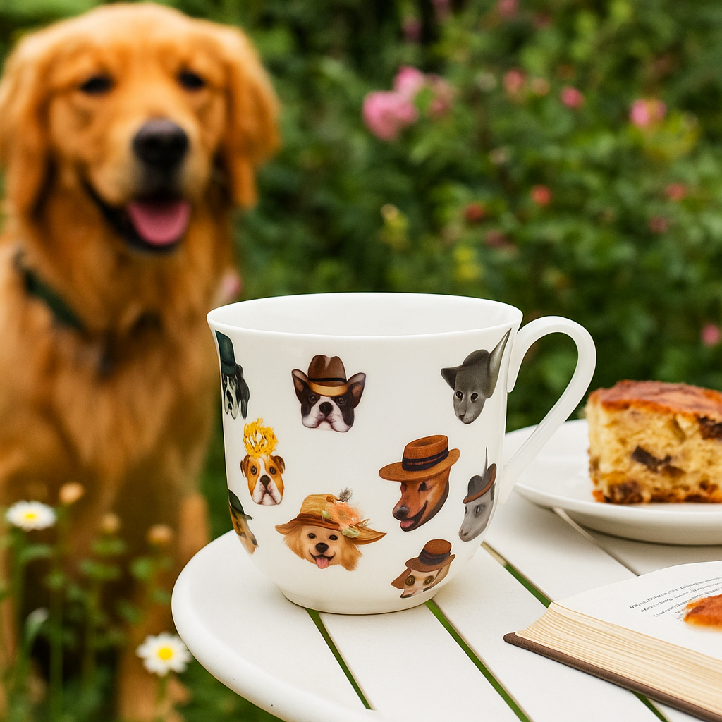 Jumbobecher Brillantporzellan Hunde 500ml