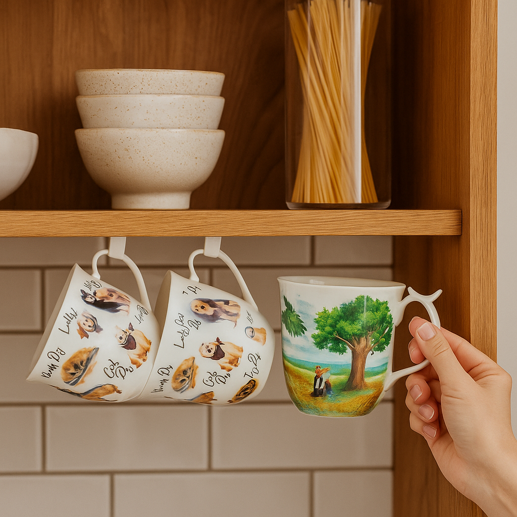 XXL Tasse mit Daumenablage Katzen – 580 ml Volumen