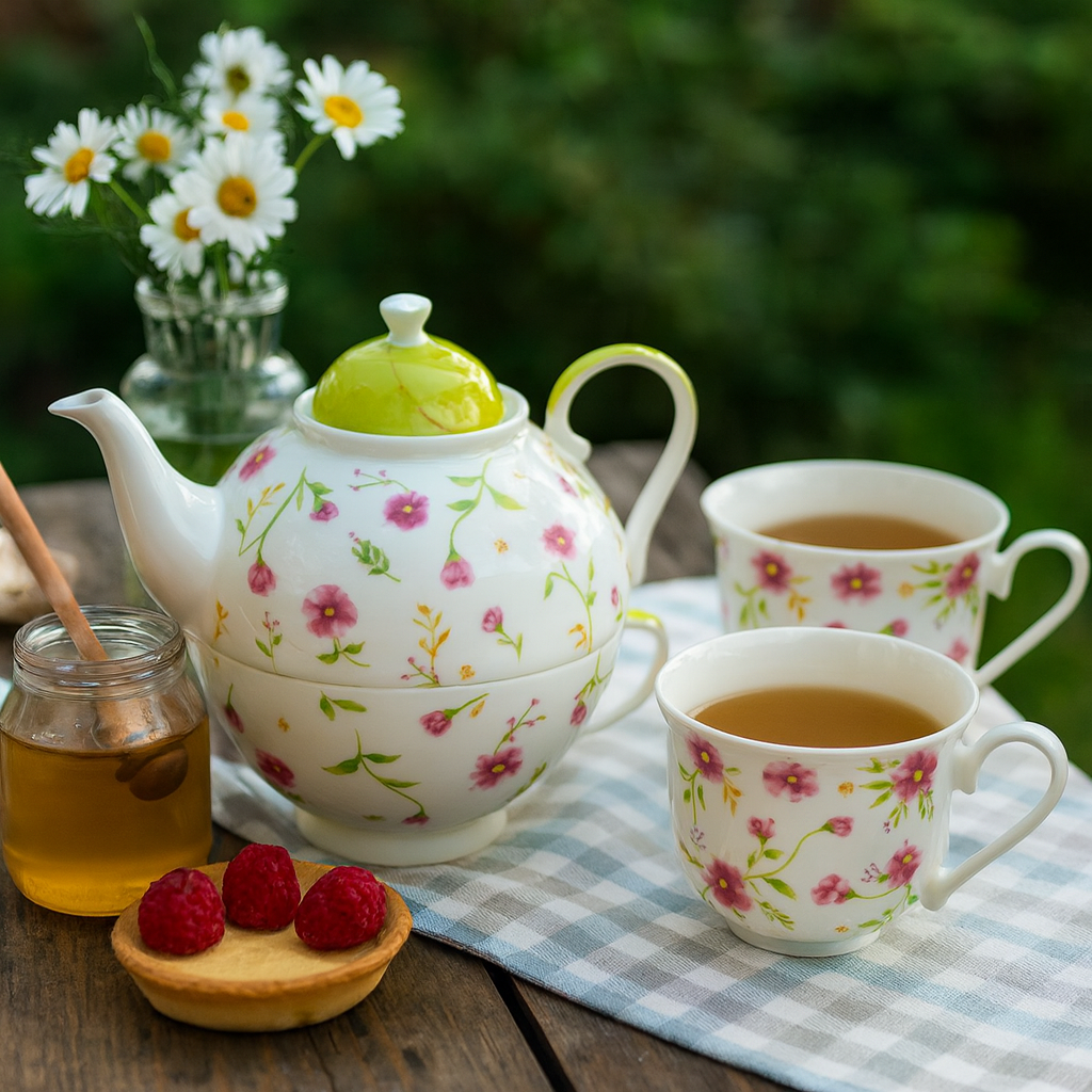 Tea for One Brillantporzellan Blumenranken 700ml