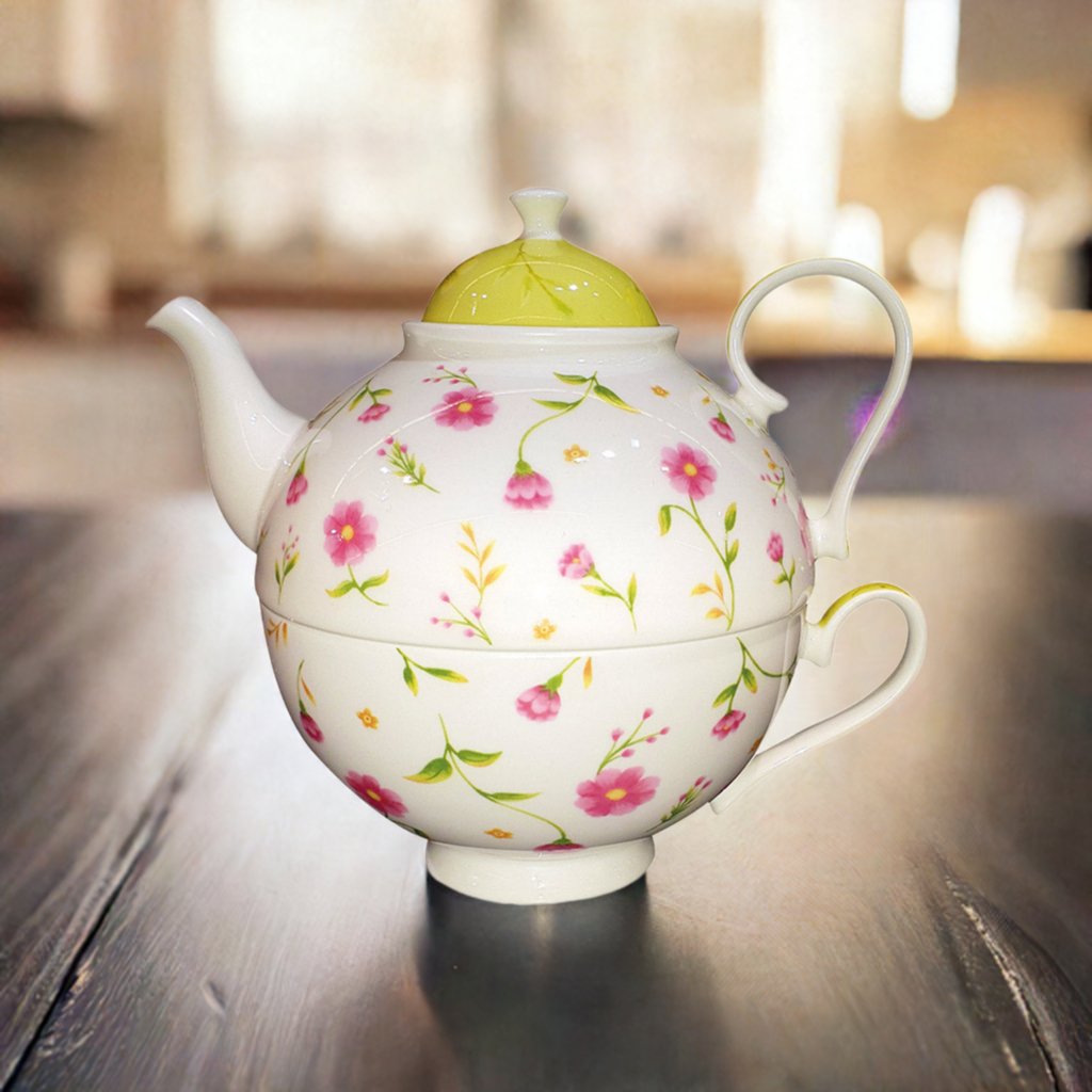 Tea for One Brillantporzellan Blumenranken 700ml - Jameson & Tailor