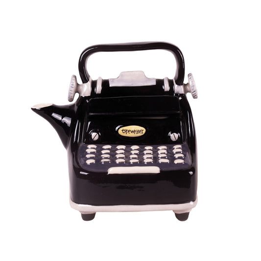 Designer Teekanne Handbemalt Schreibmaschine Jameson & Tailor