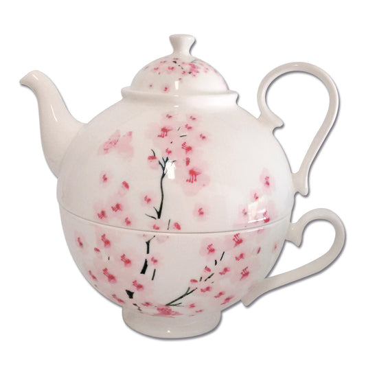 Tea for One Brillantporzellan Japanische Kirschblüte 700ml Jameson & Tailor