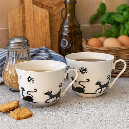 2er Set Jumbobecher Katzen 500ml