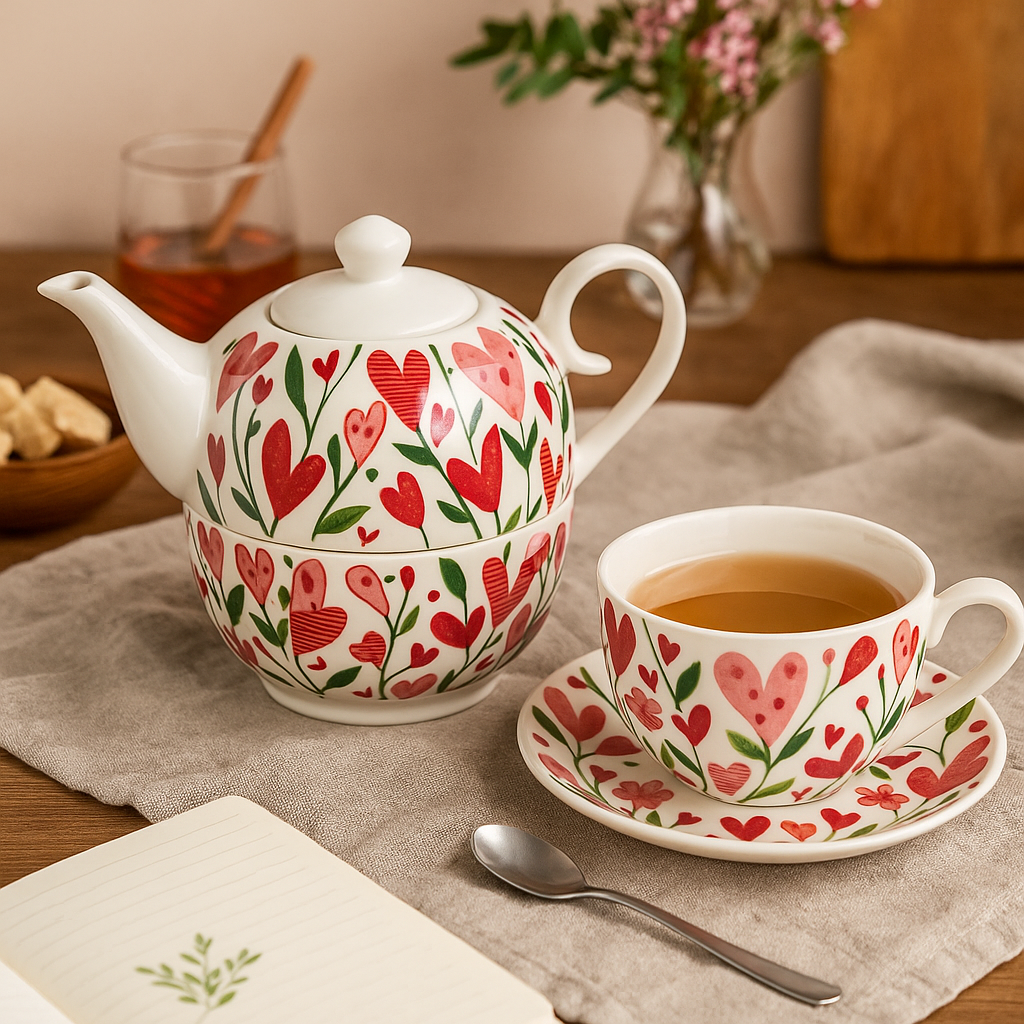 Tea for One Brillantporzellan Herzblumen 700ml