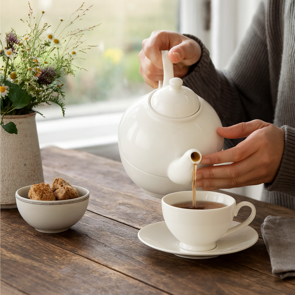 Tea for One Brillantporzellan Weiß 700ml