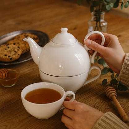Tea for One Brillantporzellan Weiß 700ml