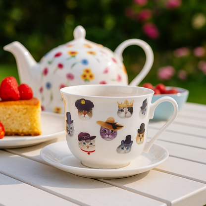 Jumbobecher Brillantporzellan Katzen 500ml