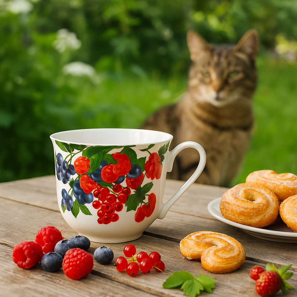 Jumbobecher Brillantporzellan Beeren 500ml