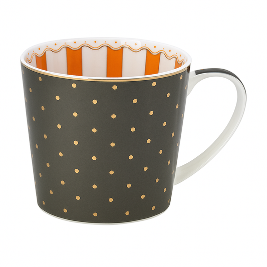 Henkelbecher New Bone China mit Innendekoration