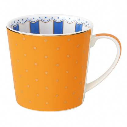 Henkelbecher New Bone China mit Innendekoration