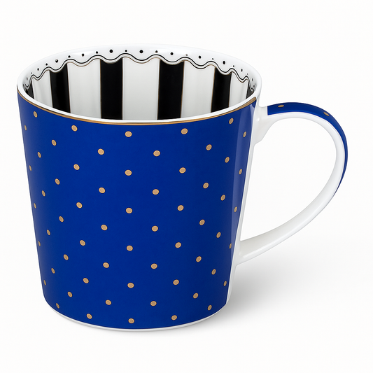 Henkelbecher New Bone China mit Innendekoration