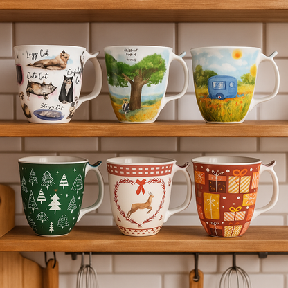 XXL Tasse mit Daumenablage Weihnachten mit Reh – 580 ml