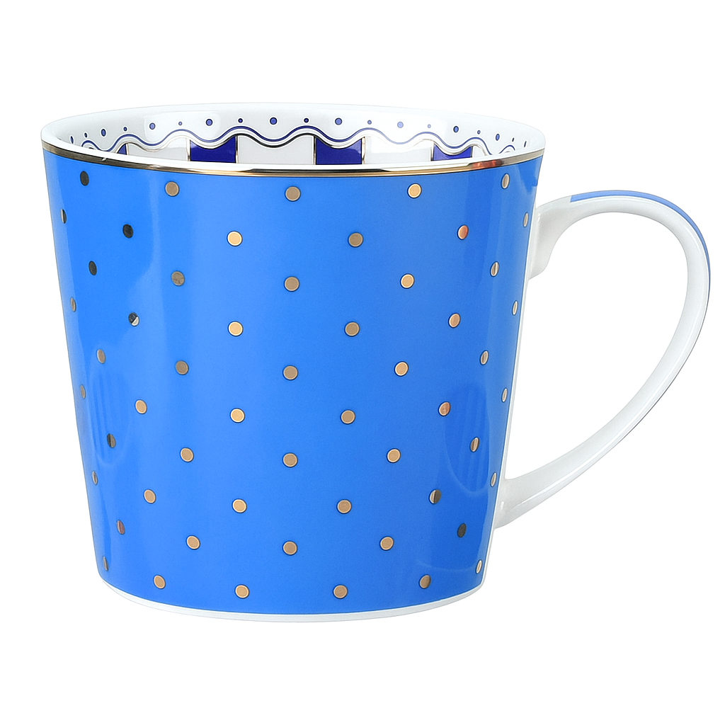 Henkelbecher New Bone China mit Innendekoration