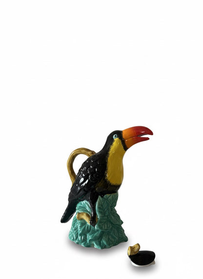 Designer Teekanne Handbemalt Tiermotiv Tukan