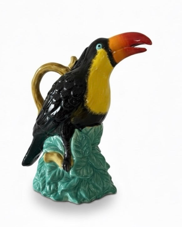 Designer Teekanne Handbemalt Tiermotiv Tukan