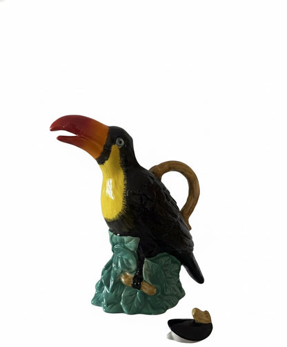 Designer Teekanne Handbemalt Tiermotiv Tukan