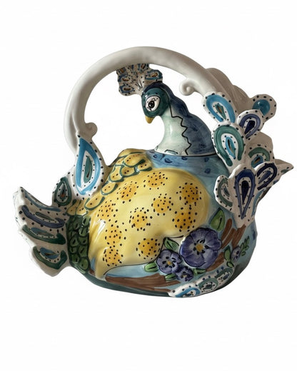Kunstvolle Leichtkeramik-Teekanne mit Tiermotiv: Stilvoll genießen