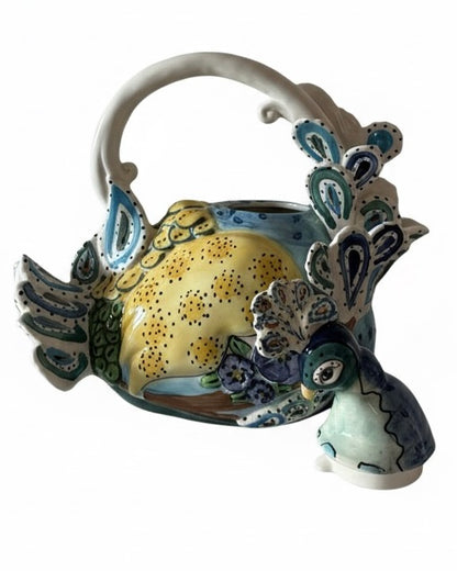 Kunstvolle Leichtkeramik-Teekanne mit Tiermotiv: Stilvoll genießen