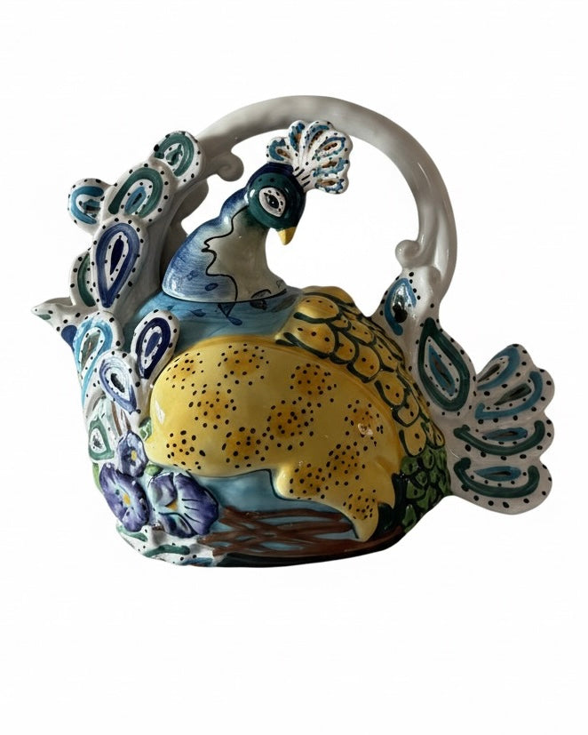 Kunstvolle Leichtkeramik-Teekanne mit Tiermotiv: Stilvoll genießen