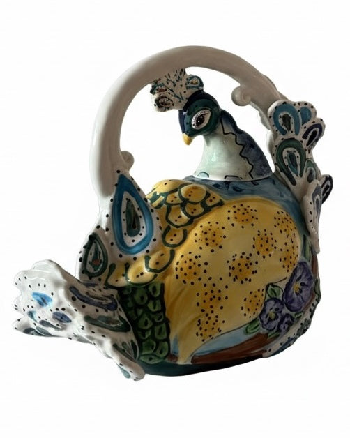 Kunstvolle Leichtkeramik-Teekanne mit Tiermotiv: Stilvoll genießen