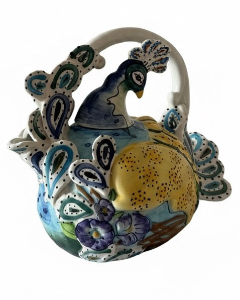 Kunstvolle Leichtkeramik-Teekanne mit Tiermotiv: Stilvoll genießen