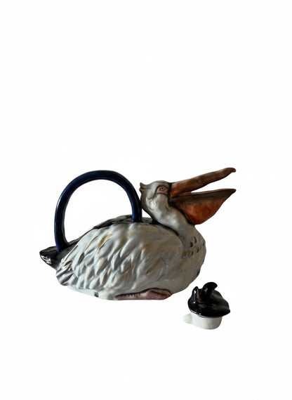 Kunstvolle Leichtkeramik-Teekanne mit Tiermotiv: Stilvoll genießen