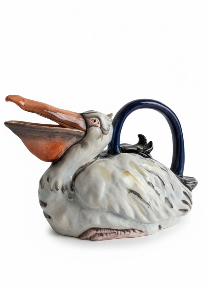 Kunstvolle Leichtkeramik-Teekanne mit Tiermotiv: Stilvoll genießen