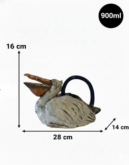 Kunstvolle Leichtkeramik-Teekanne mit Tiermotiv: Stilvoll genießen