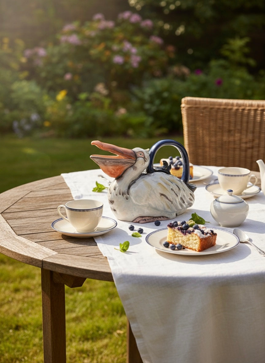 Kunstvolle Leichtkeramik-Teekanne mit Tiermotiv: Stilvoll genießen