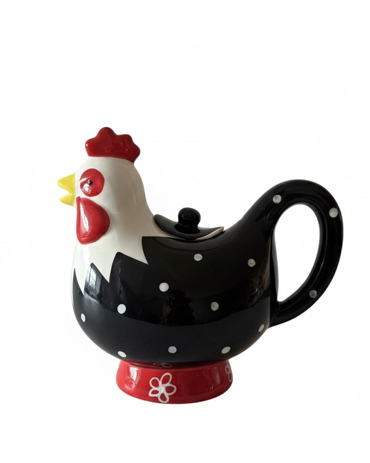 Kunstvolle Leichtkeramik-Teekanne mit Tiermotiv: Stilvoll genießen