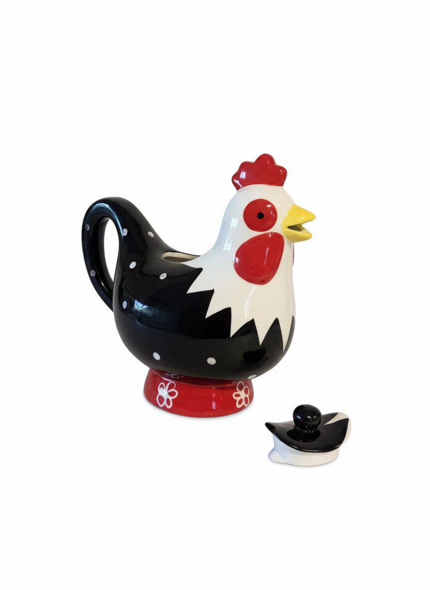 Kunstvolle Leichtkeramik-Teekanne mit Tiermotiv: Stilvoll genießen