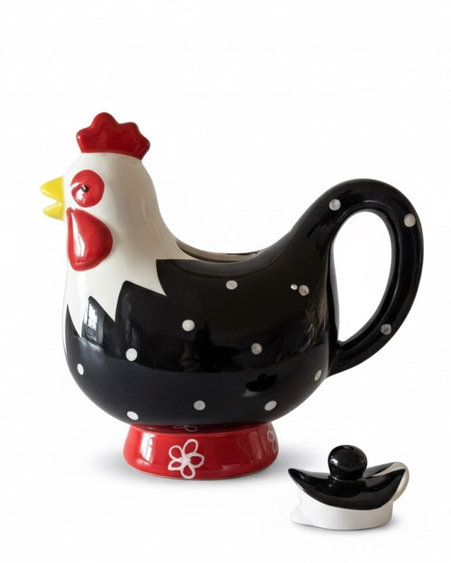 Kunstvolle Leichtkeramik-Teekanne mit Tiermotiv: Stilvoll genießen