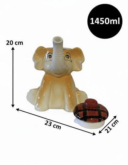 Kunstvolle Leichtkeramik-Teekanne mit Tiermotiv: Stilvoll genießen